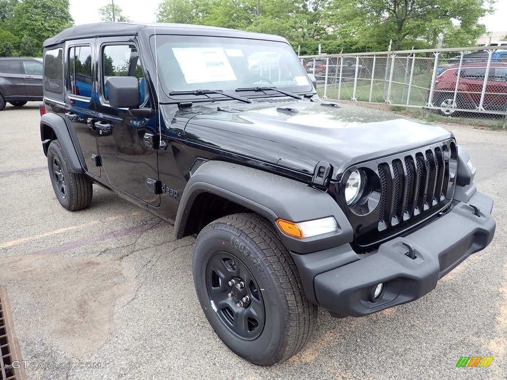 Black 2022 Jeep Wrangler Unlimited Sport 4x4 Exterior Photo #144306069