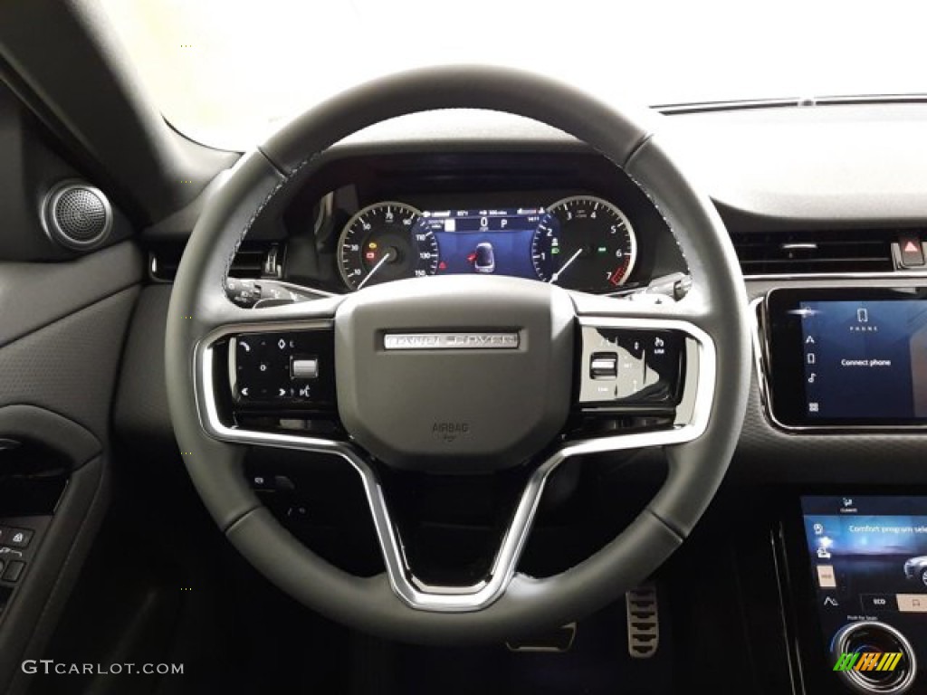 2023 Land Rover Range Rover Evoque S R-Dynamic Ebony Steering Wheel Photo #144308265