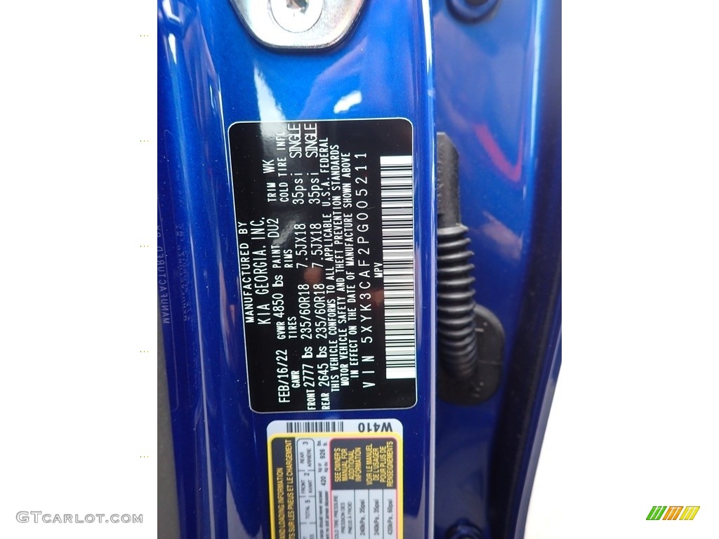 2023 Sportage EX AWD - Sapphire Blue / Black photo #20