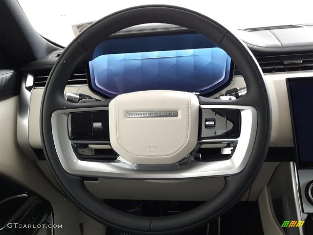 2022 Land Rover Range Rover P530 SE Ebony/Ebony Steering Wheel Photo #144309663