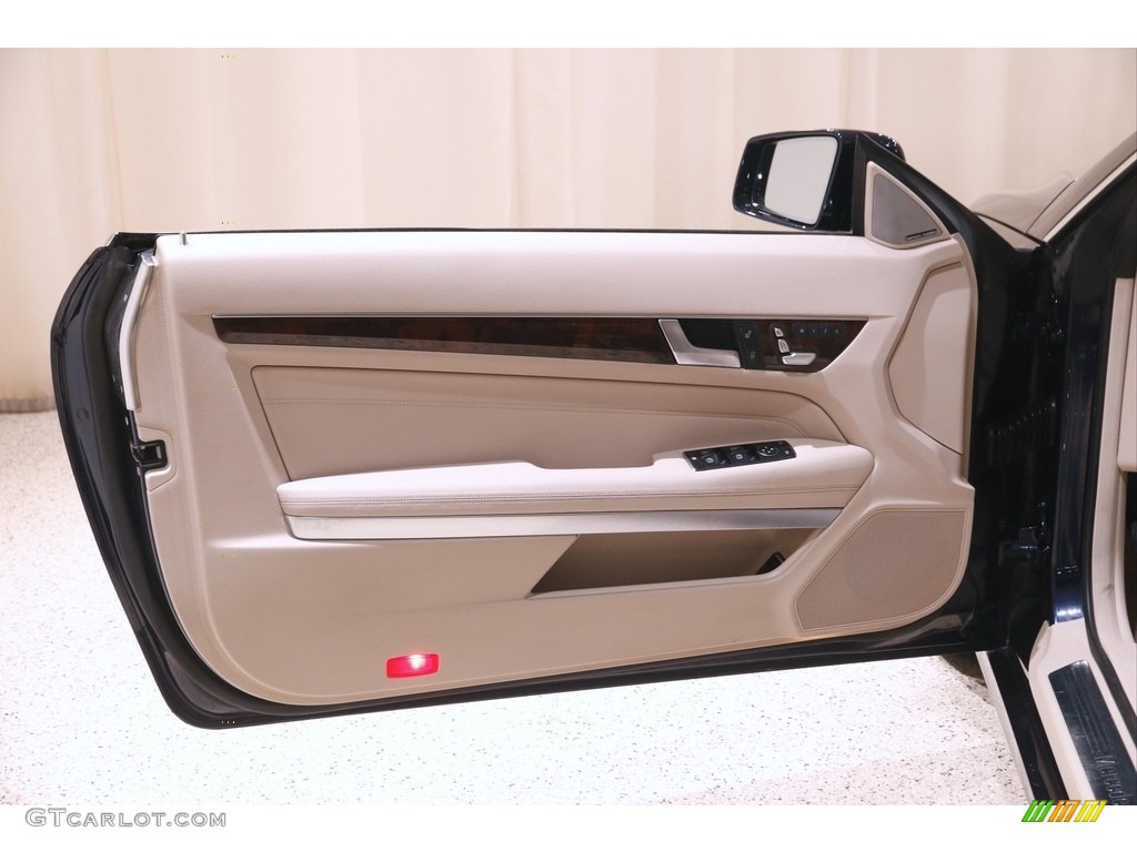 2014 Mercedes-Benz E 350 4Matic Coupe Silk Beige/Espresso Brown Door Panel Photo #144309678