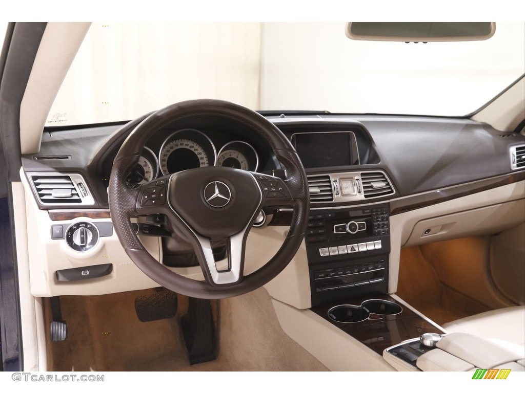 2014 Mercedes-Benz E 350 4Matic Coupe Silk Beige/Espresso Brown Dashboard Photo #144309723
