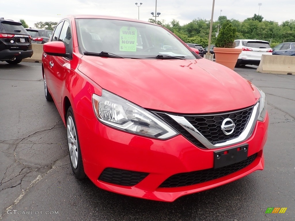 2017 Sentra SV - Red Alert / Charcoal photo #12