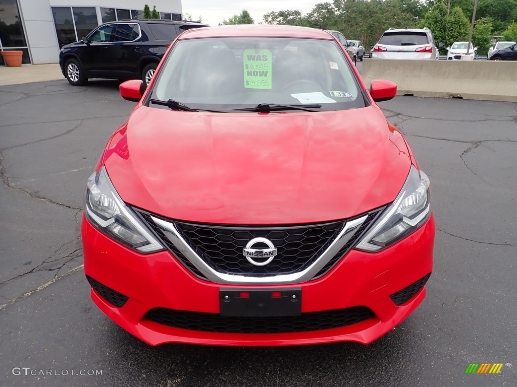 2017 Sentra SV - Red Alert / Charcoal photo #13