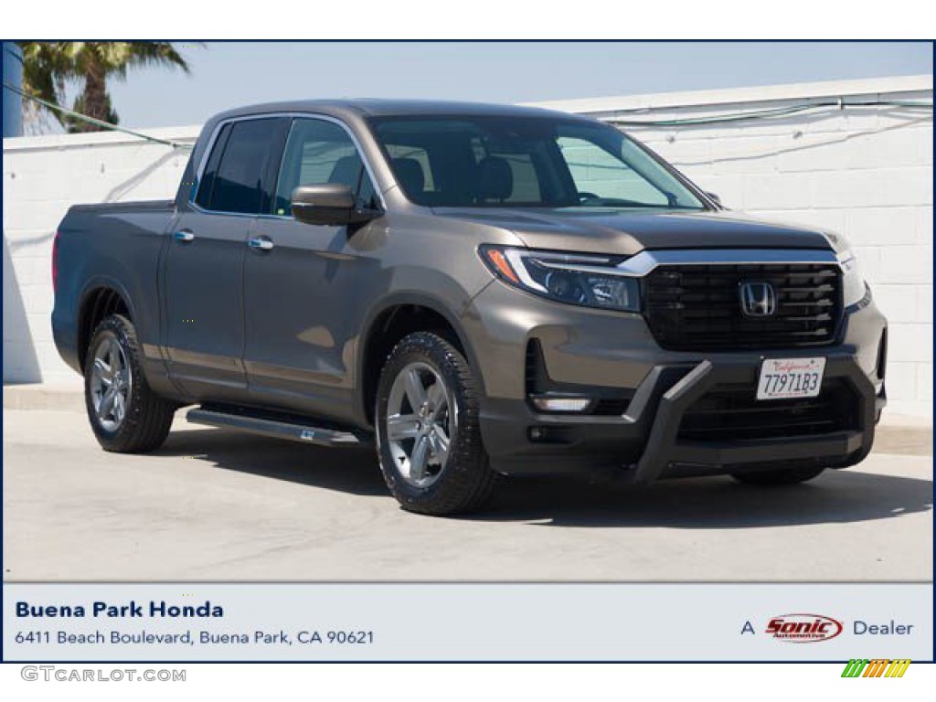 2021 Ridgeline RTL-E AWD - Pacific Pewter Metallic / Black photo #1