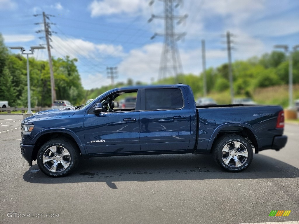 Patriot Blue Pearl 2022 Ram 1500 Laramie Crew Cab 4x4 Exterior Photo #144315399