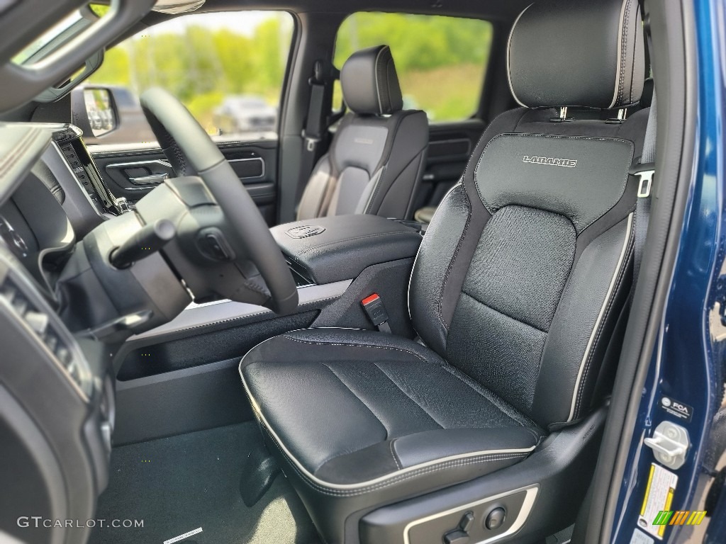Black Interior 2022 Ram 1500 Laramie Crew Cab 4x4 Photo #144315525
