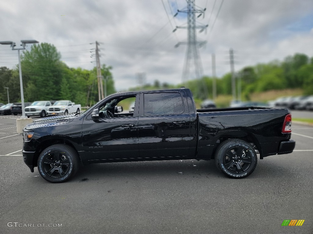 Diamond Black Crystal Pearl 2022 Ram 1500 Big Horn Night Edition Crew Cab 4x4 Exterior Photo #144317538