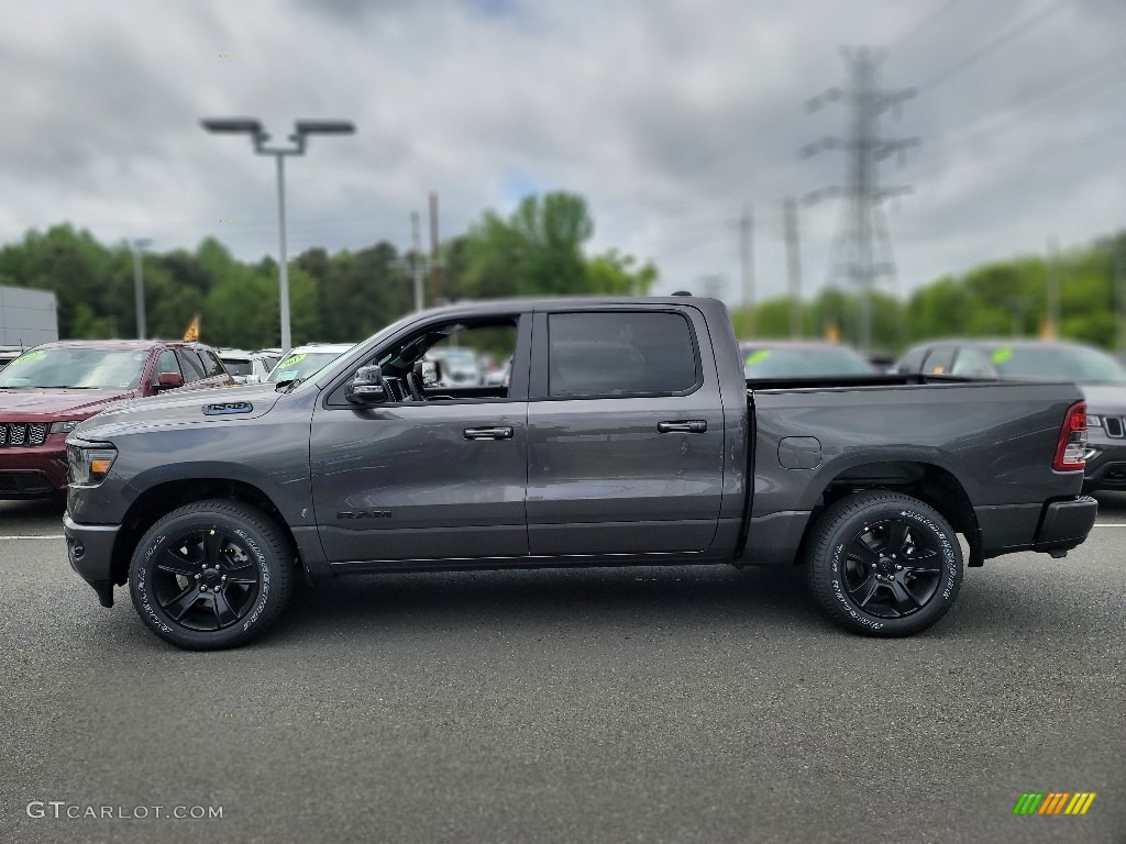 Granite Crystal Metallic 2022 Ram 1500 Big Horn Night Edition Crew Cab 4x4 Exterior Photo #144317682