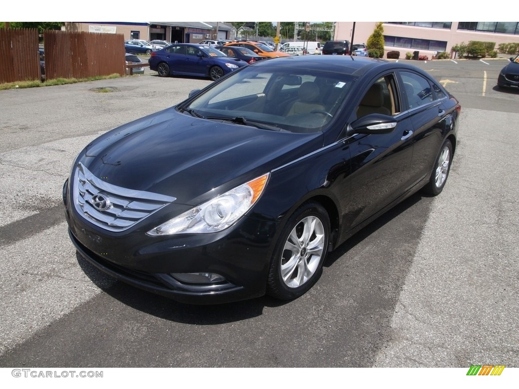 2012 Sonata Limited - Midnight Black / Camel photo #1