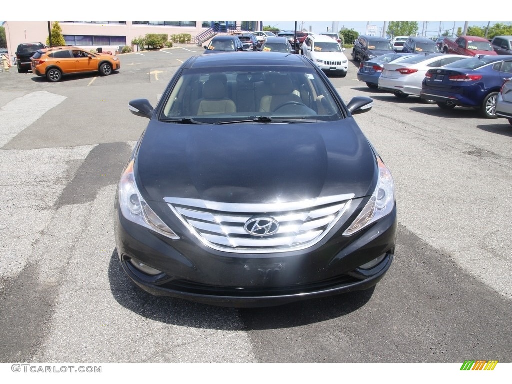 2012 Sonata Limited - Midnight Black / Camel photo #2