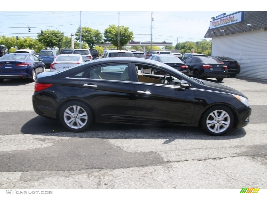 2012 Sonata Limited - Midnight Black / Camel photo #4