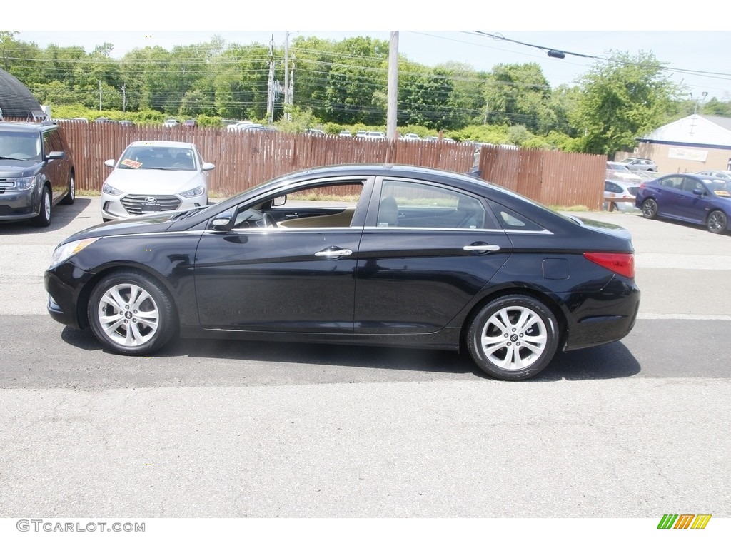 2012 Sonata Limited - Midnight Black / Camel photo #8