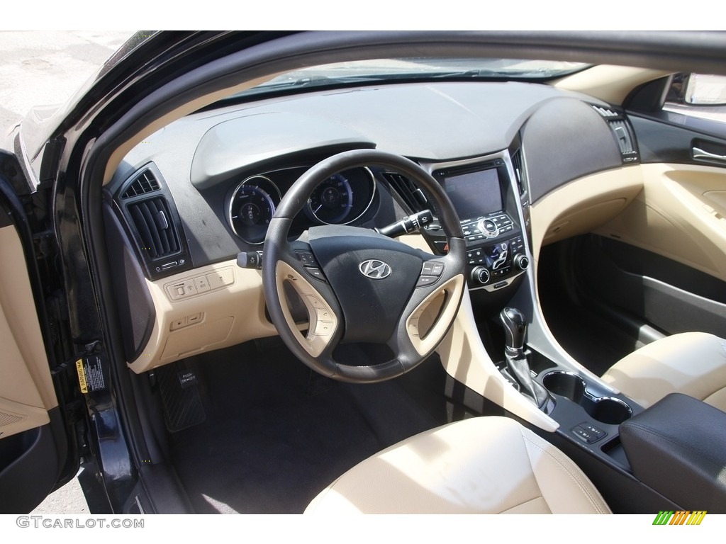2012 Sonata Limited - Midnight Black / Camel photo #10