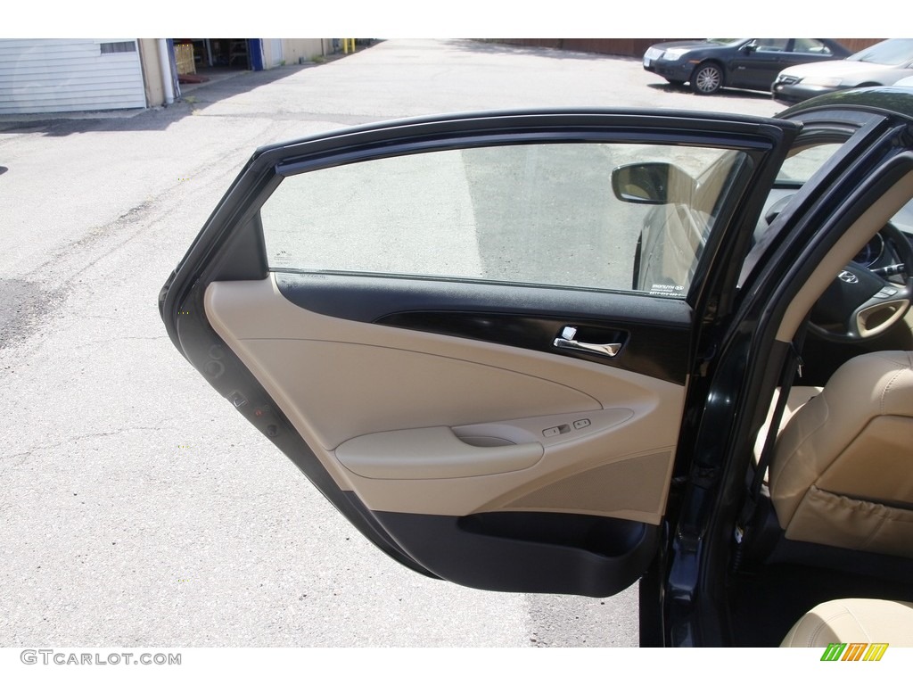 2012 Sonata Limited - Midnight Black / Camel photo #12