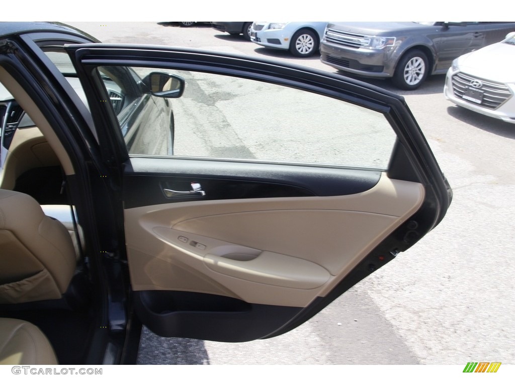 2012 Sonata Limited - Midnight Black / Camel photo #14