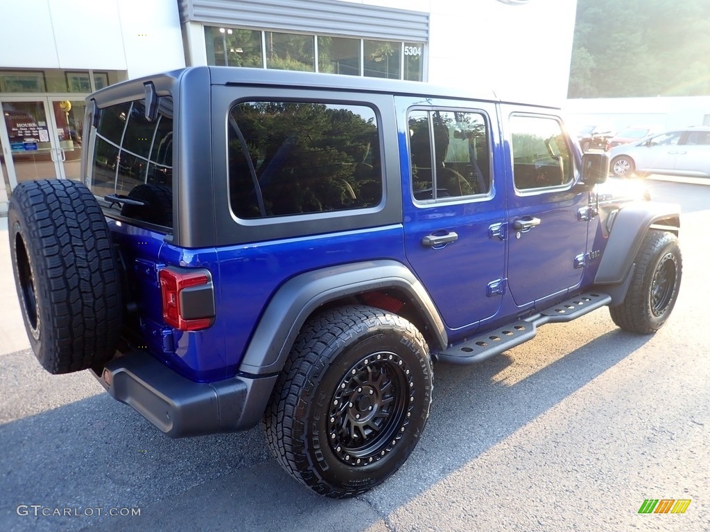 2020 Wrangler Unlimited Altitude 4x4 - Ocean Blue Metallic / Black photo #2