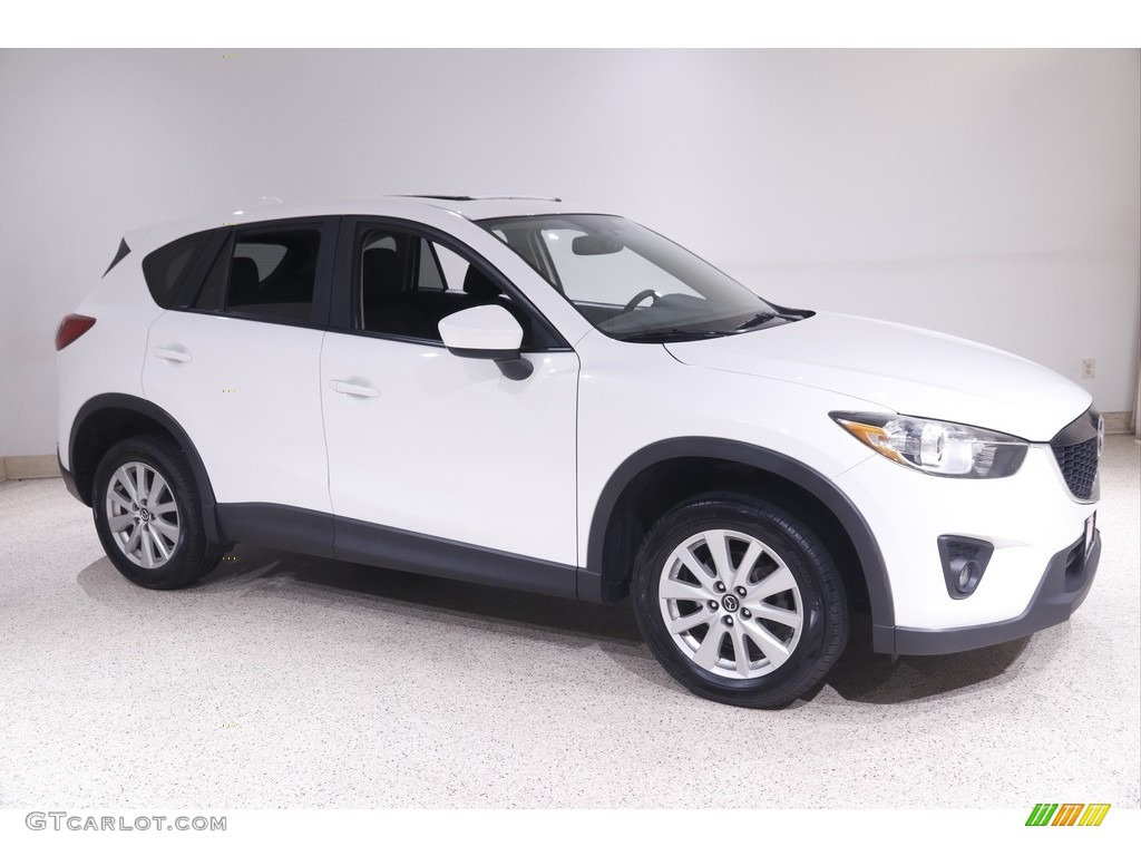 2013 CX-5 Touring AWD - Crystal White Pearl Mica / Black photo #1