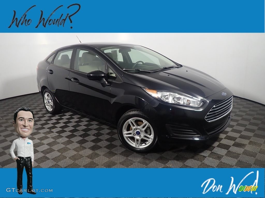 2019 Fiesta SE Sedan - Shadow Black / Medium Light Stone photo #1