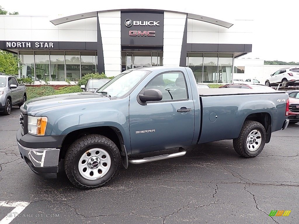 2012 Sierra 1500 Regular Cab 4x4 - Stealth Gray Metallic / Dark Titanium photo #1