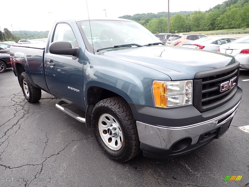 2012 Sierra 1500 Regular Cab 4x4 - Stealth Gray Metallic / Dark Titanium photo #9