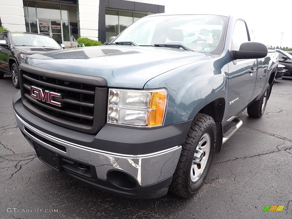 2012 Sierra 1500 Regular Cab 4x4 - Stealth Gray Metallic / Dark Titanium photo #12