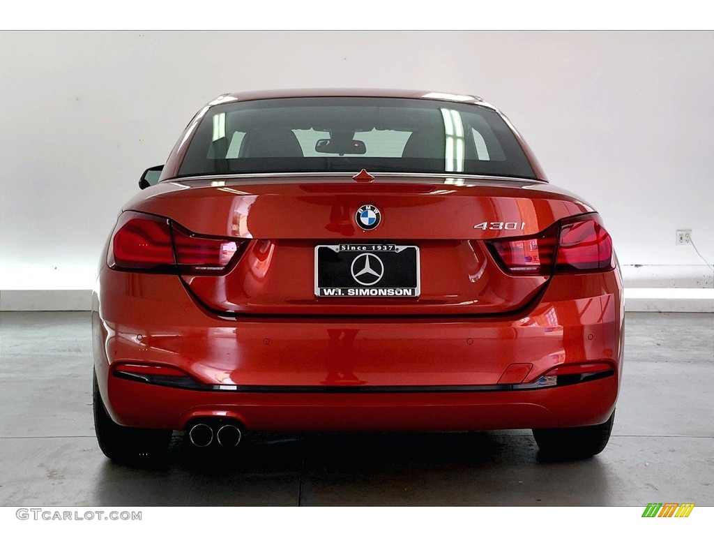 2020 4 Series 430i Convertible - Sunset Orange Metallic / Black photo #3