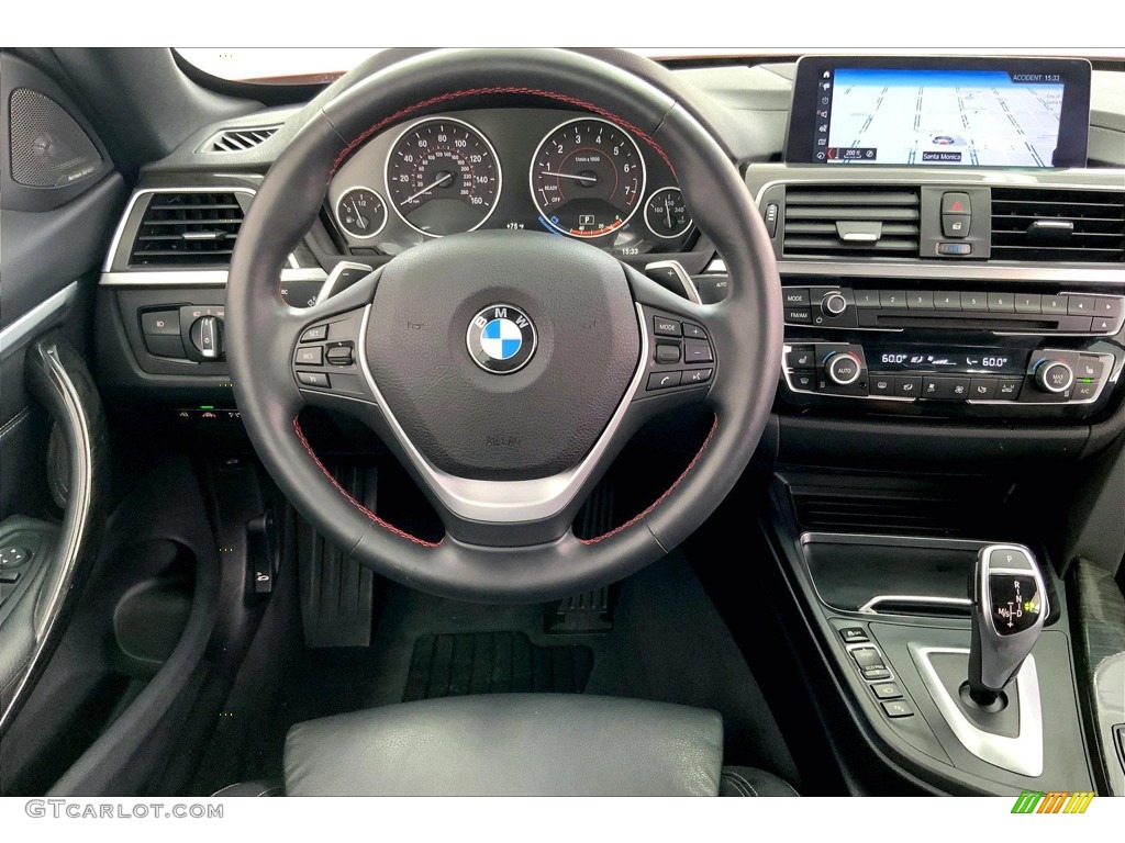 2020 BMW 4 Series 430i Convertible Black Steering Wheel Photo #144327805