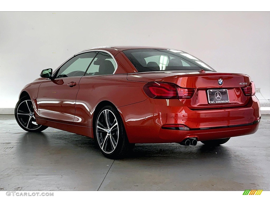 2020 4 Series 430i Convertible - Sunset Orange Metallic / Black photo #10