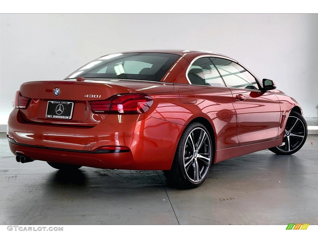 2020 4 Series 430i Convertible - Sunset Orange Metallic / Black photo #13