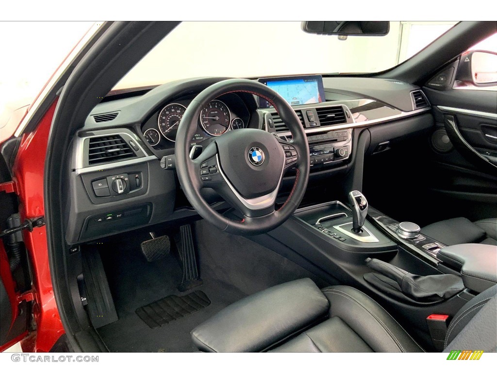 Black Interior 2020 BMW 4 Series 430i Convertible Photo #144328042