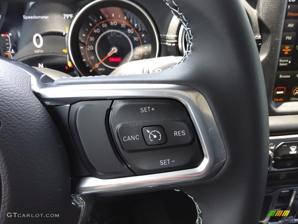 2022 Jeep Gladiator Overland 4x4 Black Steering Wheel Photo #144328333