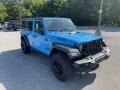 2021 Hydro Blue Pearl Jeep Wrangler Unlimited Willys 4x4  photo #4