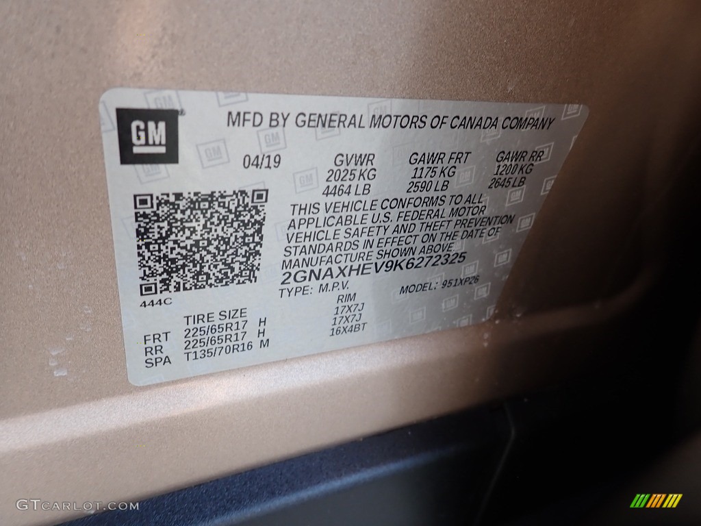 2019 Equinox LS - Sandy Ridge Metallic / Medium Ash Gray photo #28
