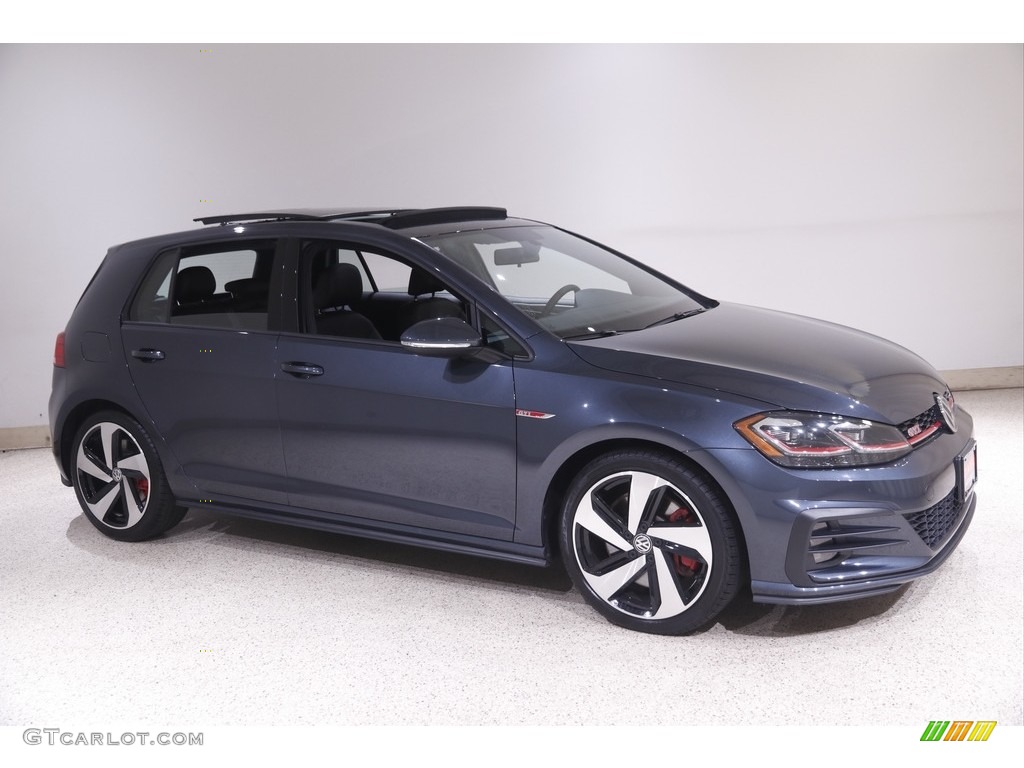 Dark Iron Blue Metallic 2019 Volkswagen Golf GTI SE Exterior Photo #144332618