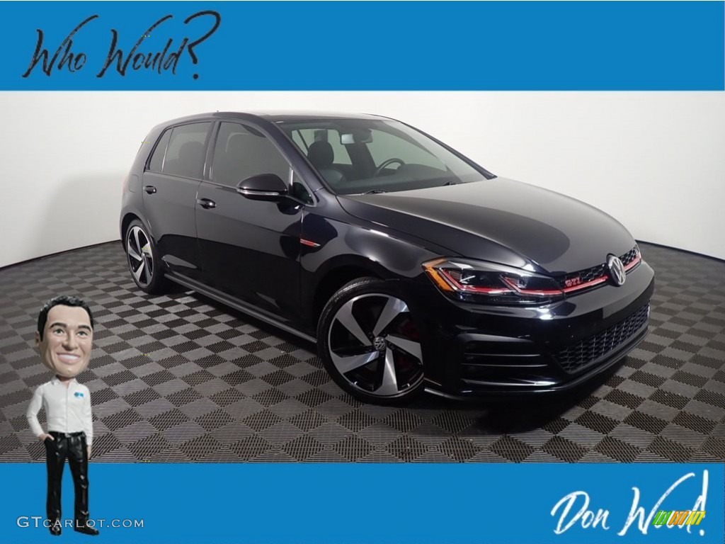 2019 Golf GTI SE - Deep Black Pearl / Titan Black photo #1