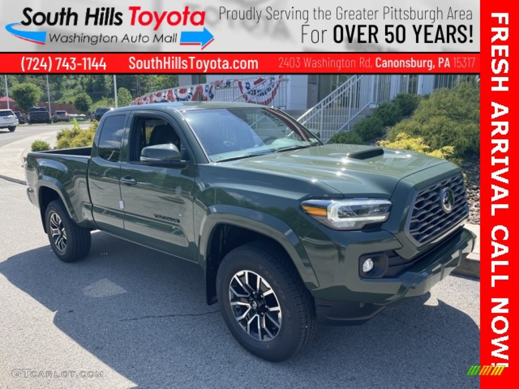 2022 Tacoma TRD Sport Access Cab 4x4 - Army Green / Cement/Black photo #1