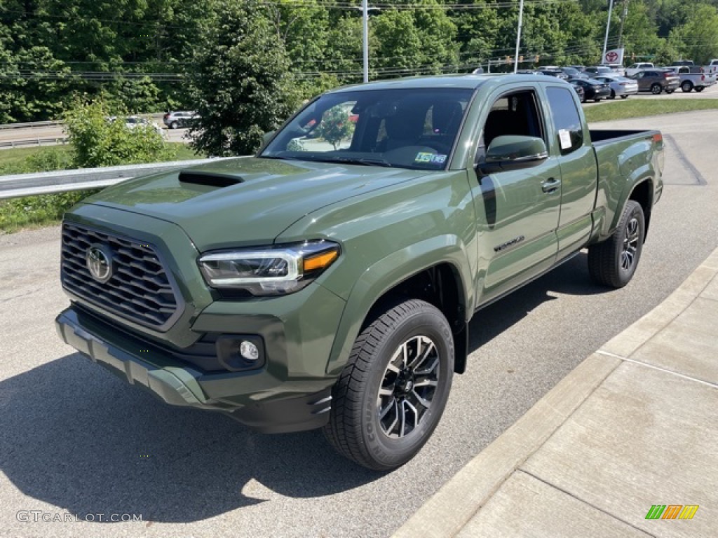 2022 Tacoma TRD Sport Access Cab 4x4 - Army Green / Cement/Black photo #7
