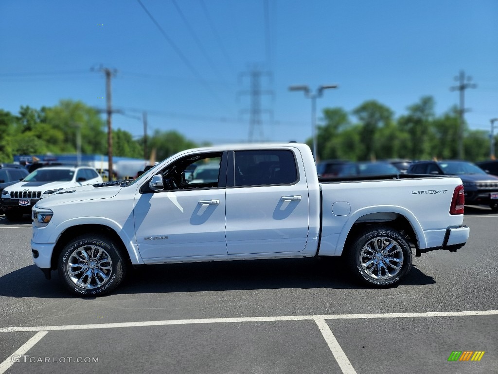 Bright White 2022 Ram 1500 Laramie Crew Cab 4x4 Exterior Photo #144335152