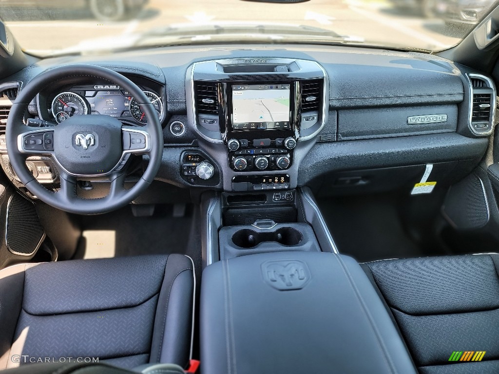 Black Interior 2022 Ram 1500 Laramie Crew Cab 4x4 Photo #144335320