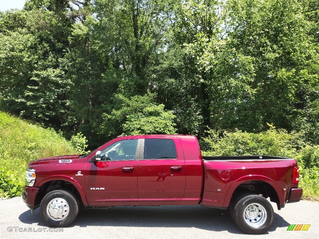 Delmonico Red Pearl 2022 Ram 3500 Laramie Mega Cab 4x4 Exterior Photo #144335950
