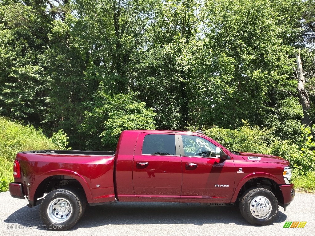 Delmonico Red Pearl 2022 Ram 3500 Laramie Mega Cab 4x4 Exterior Photo #144336055