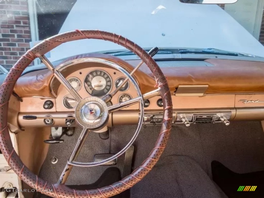 1956 Ford Fairlane Town Sedan Medium Brown Dashboard Photo #144338752