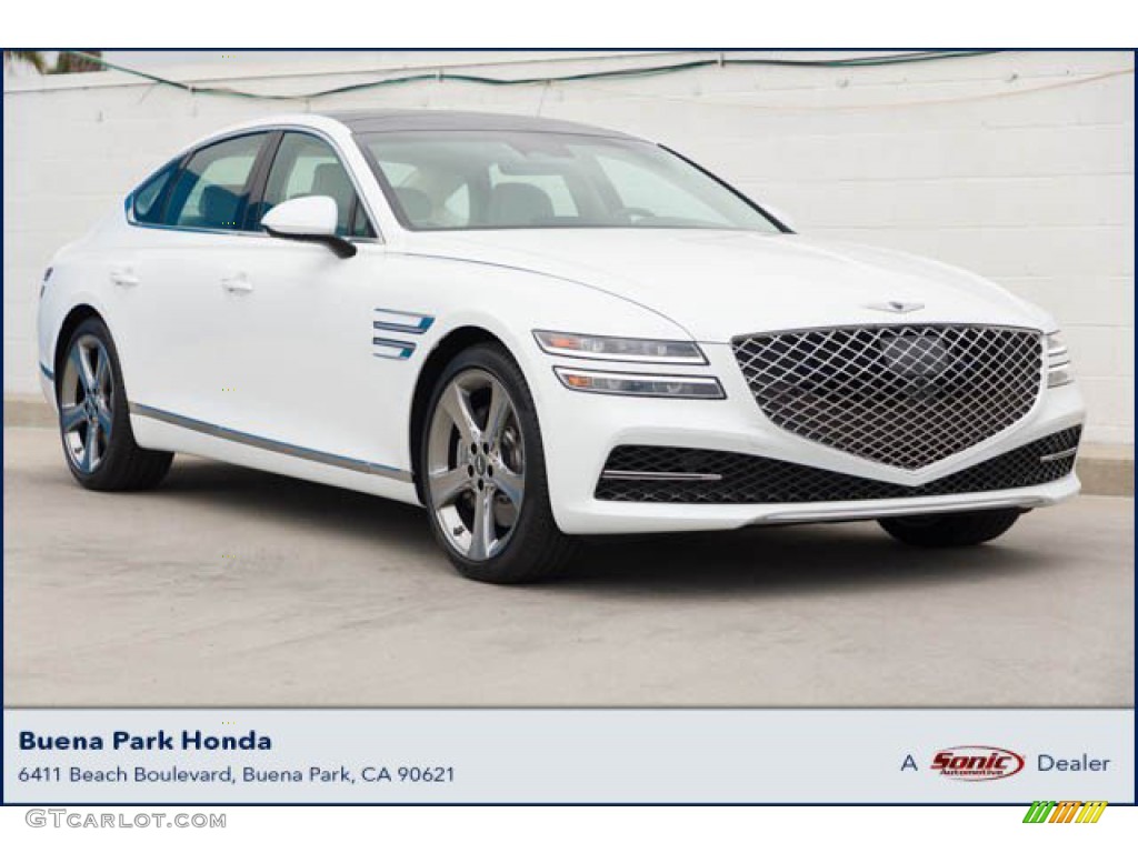2021 G80 3.5T AWD - Alta White / Beige photo #1