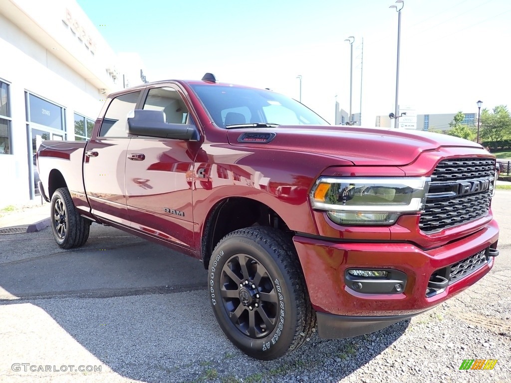 2022 2500 Big Horn Crew Cab Night Edition 4x4 - Delmonico Red Pearl / Black photo #6