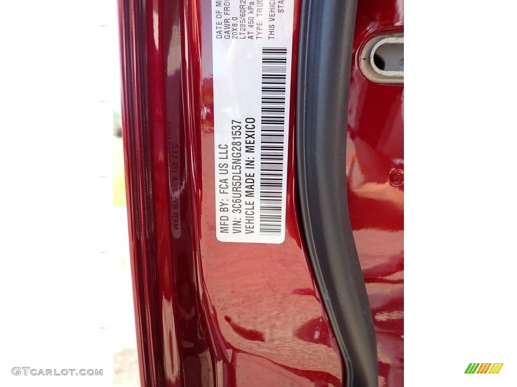 2022 2500 Big Horn Crew Cab Night Edition 4x4 - Delmonico Red Pearl / Black photo #20