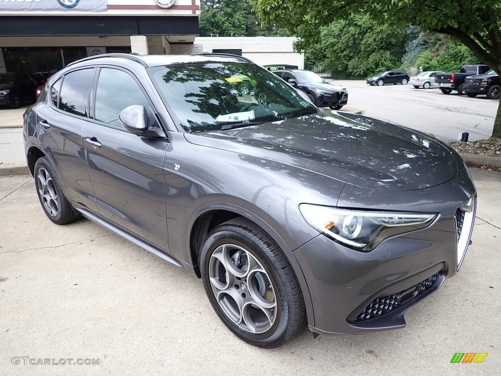 2022 Stelvio Ti AWD - Vesuvio Gray Metallic / Black photo #7