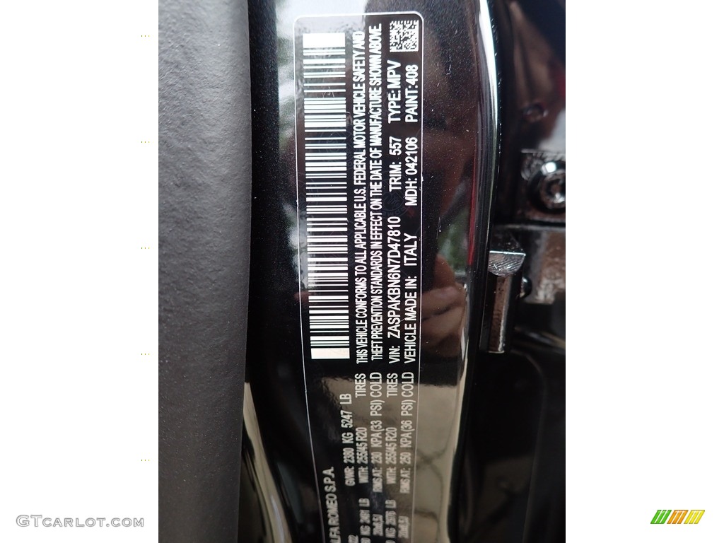 2022 Stelvio Color Code 408 for Vulcano Black Metallic Photo #144341892
