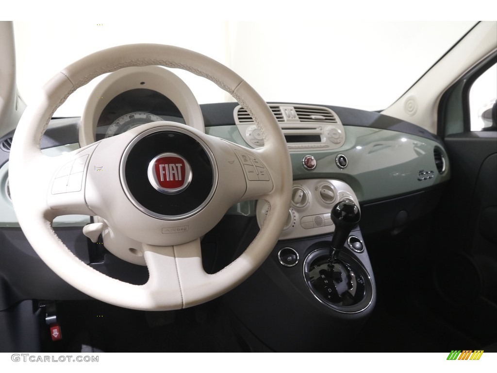2015 Fiat 500 Pop Avorio (Ivory) Steering Wheel Photo #144345022
