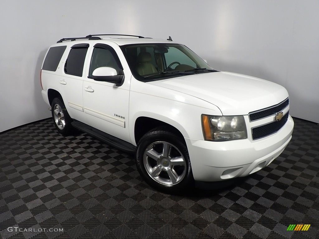 2010 Tahoe LT 4x4 - Summit White / Light Cashmere/Dark Cashmere photo #6